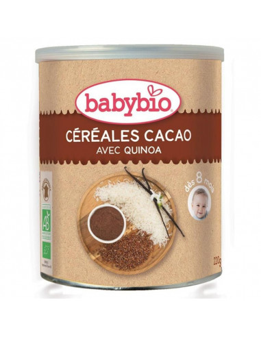 PAPILLA CACAO BABY BIO (DESDE LOS 8 MESES) 220 Gr