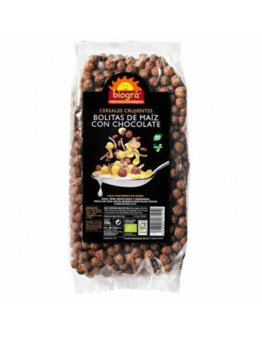 BOLITAS DE MAIZ CON CHOCOLATE ECO CEREALES BIOGRA 250 Gr.