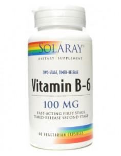 VITAMINA B-6 100 Mg. 60 Cap. SOLARAY