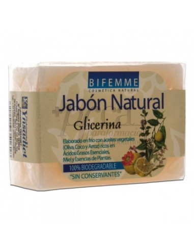 JABON NATURAL DE GLICERINA 100 Gr. BIFEMME YNSADIET