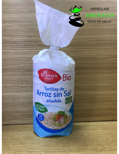 TORTITAS DE ARROZ BIO SIN SAL Y SIN GLUTEN 115 Gr. EL GRANERO INTEGRAL