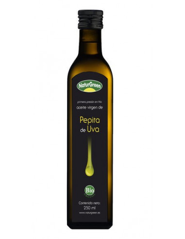 ACEITE DE PEPITA DE UVA 1ª PRESION EN FRIO 250 ml. NATUR GREEN