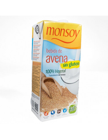 BEBIDA DE AVENA ECO SIN GLUTEN 1 Ltr. MONSOY