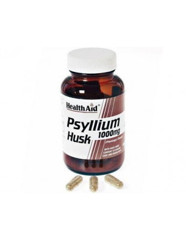FIBRA DE CASCARA DE PSYLLIUM 1000 Mg. 60 Comp. HEALTH AID
