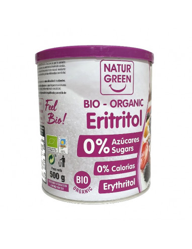 ERITRITOL BIO  500 Gr. SIN GLUTEN - SIN LACTOSA  NATUR GREEN