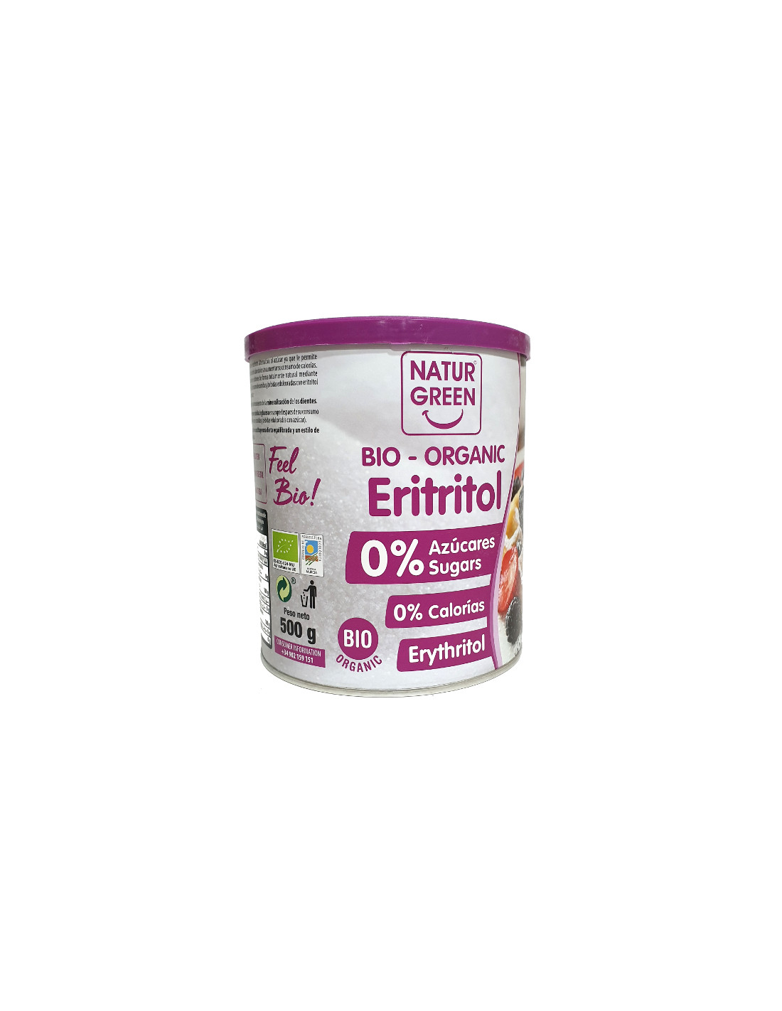 Eritritol Pack Ahorro 5kg, 100% natural, SIN GLUTEN - Biorganic