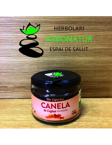 CANELA EN POLVO DE CEYLAN BIO 100 Gr.  SOL NATURAL