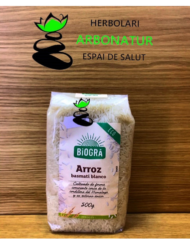 ARROZ BASMATI BLANCO ECO 500 Gr. BIOGRÁ