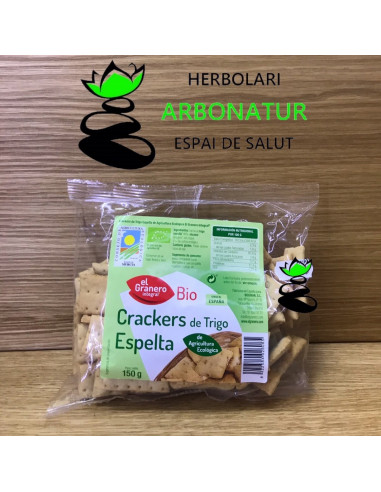 CRACKERS DE TRIGO DE ESPELTA CON SESAMO ECO 150 Gr. EL GRANERO INTEGRAL