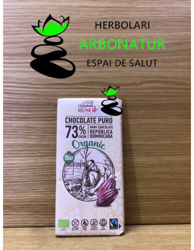 CHOCOLATE PURO 73% ECO 100 Gr.  SOLÉ