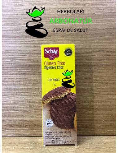 GALLETA DIGESTIVE CHOC SIN GLUTEN 150 Gr. SCHÄR