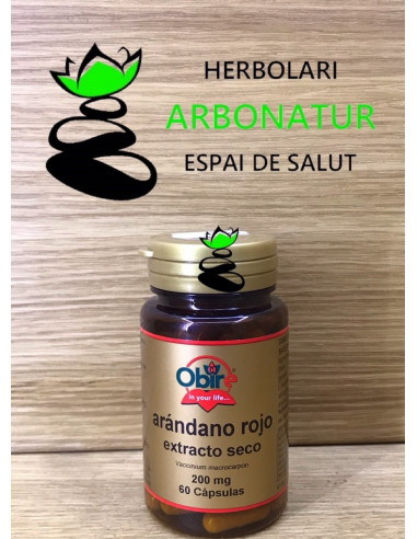 ARANDANO ROJO 5000 mg. (ext.seco 200 mg.) 60 Cap. OBIRE