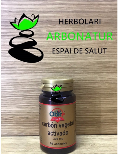 CARBÓN VEGETAL ACTIVADO 300 Mg. 60 Cap. OBIRE