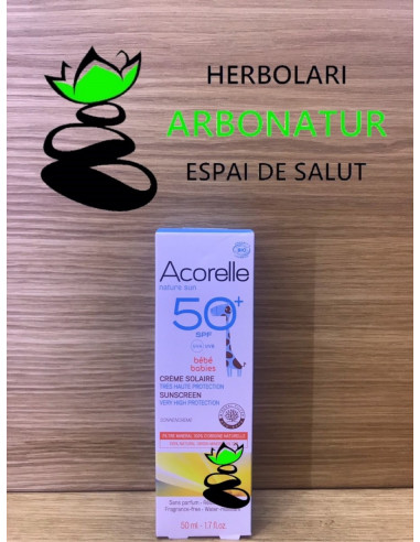 CREMA SOLAR BEBE BIO - FP +50 ACORELLE