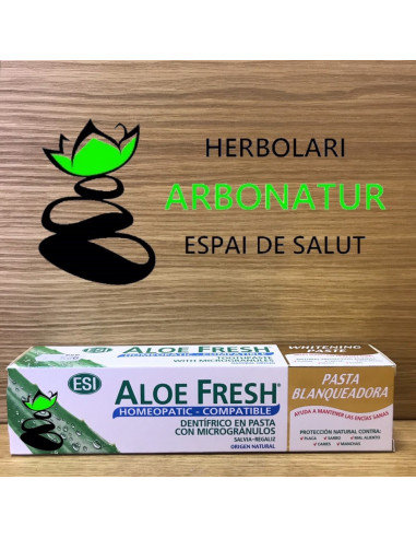 ALOE FRESH PASTA BLANQUEADOR  100 ml. (compatible con homeopatia) ESI