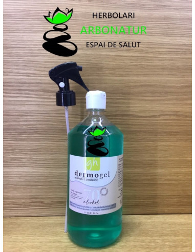 DERMO GEL HIDROALCOHOLICO 70% CON PISTOLA 1 Ltr. GH TEGOR