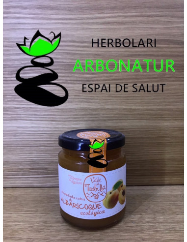 MERMELADA EXTRA ALBARICOQUE ECO  CON SIROPE DE AGAVE VALLE DEL TAIBILLA 260 Gr. SIN GLUTEN