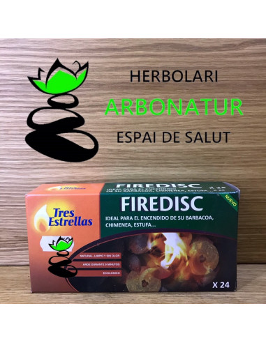 FIREDISC PASTILLAS DE ENCENDIDO DEL FUEGO ECO 24 Uni. TRES ESTRELLAS