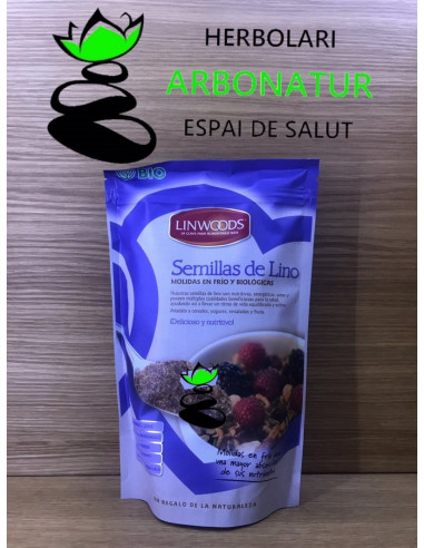 SEMILLAS DE LINO BIO - MOLIDAS EN FRIO - 425 Gr. LINWOODS