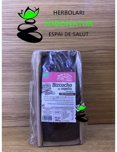 BIZCOCHO DE ESPELTA CON CHOCOLATE 300 Gr. P.R.S