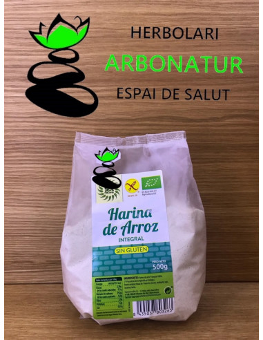 HARINA DE ARROZ BIO SIN GLUTEN 500 Gr. SOL NATURAL