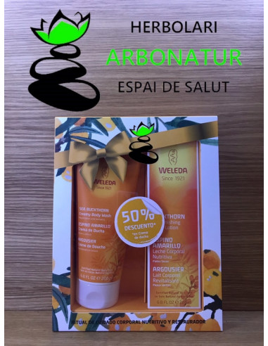 PACK WELEDA LECHE Y DUCHA ESPINO AMARILLLO