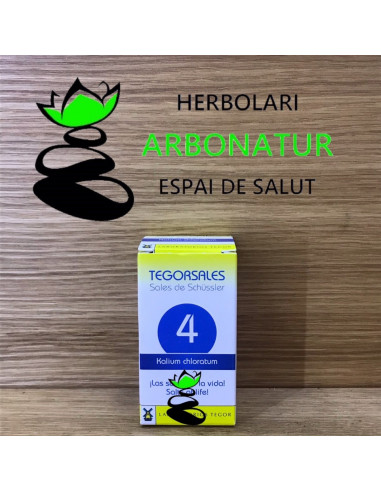 TEGORSAL Nº4 - SALES DE SCHÜSSLER - KALIUM CHLORATUM