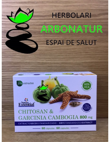 CHITOSAN & GARCINIA CAMBOGIA 800 mg. 60 Cap. NATURE ESSENTIAL