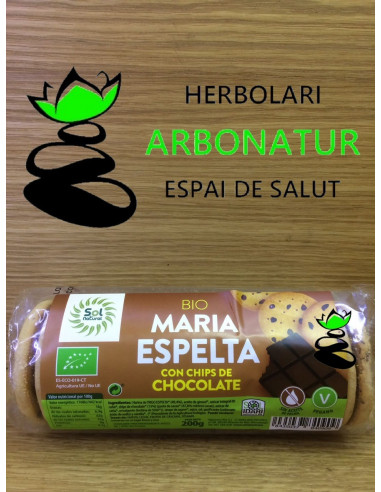 GALLETAS BIO MARIA ESPELTA CON CHIPS DE CHOCOLATE 200 Gr. SOL NATURAL