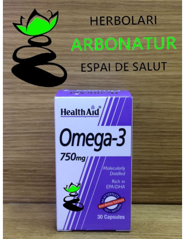 OMEGA 3 750 Mg. 30 Cap. HEALTH AID
