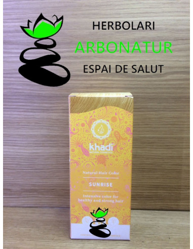 TINTE 100% NATURAL RUBIO AMANECER MIEL 100 Gr. KHADI