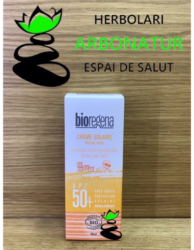 CREMA SOLAR ESPECIAL BEBE BIO  SPF+50 40 ml. BIOREGENA