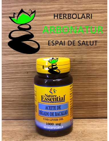 ACEITE DE HIGADO DE BACALAO 1000 mg. 30 Perlas. NATURE ESSENTIAL
