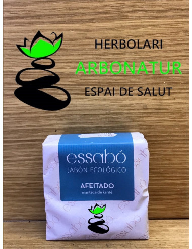 JABON SOLIDO  ECO PARA EL AFEITADO CON MANTECA KARITE 120 Gr. ESSABO