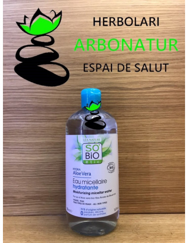 AGUA MICELAR HIDRATANTE ECO CON ALOE VERA  500 ml. SO´BIO ETIC