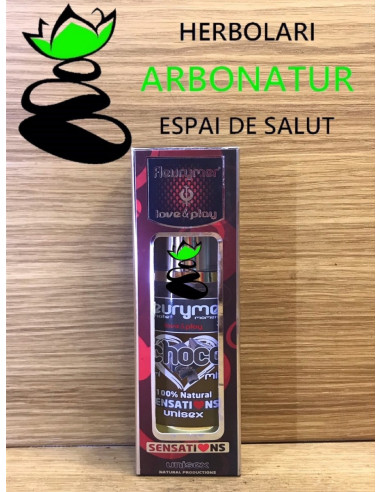 LUBRICANTE CHOCO  UNISEX SENSATIONS LOVE PLAY 100% NATURAL 50 ml.