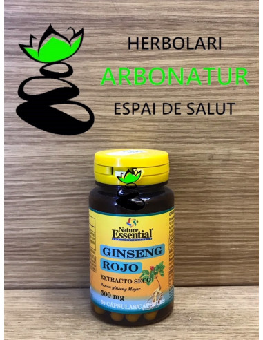 GINSENG ROJO 500 mg. 50 Cap. NATURE ESSENTIAL