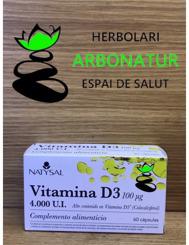 VITAMINA D3 4000 U.I 100 Mg. NATYSAL