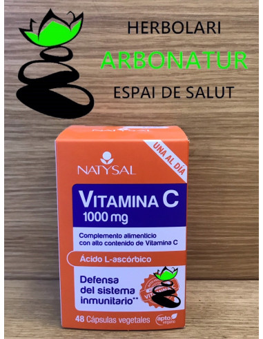 VITAMINA C 1000 Mg. 48 Comp. (apto para veganos) NATYSAL