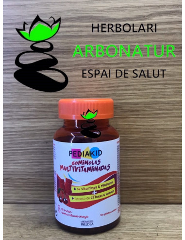 PEDIAKID GOMINOLAS MULTIVITAMINADAS +FRUTAS + VERDURAS + 22 VITAMINAS & OLIGOELEMENTOS