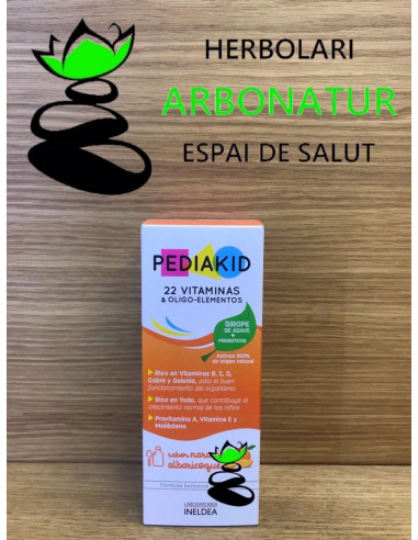 PEDIAKID 22 VITAMINAS + OLIGOELEMENTOS 125 ML. INELDEA