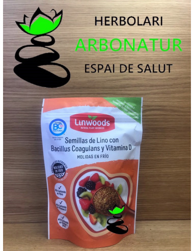 SEMILLAS DE LINO MOLIDAS ECO CON PROBIOTICO Y VITAMINA D 200 Gr. LINWOODS