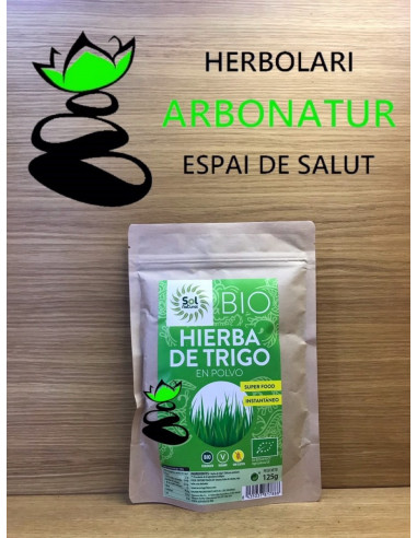 HIERBA TRIGO POLVO BIO 125 Grs. SOL NATURAL