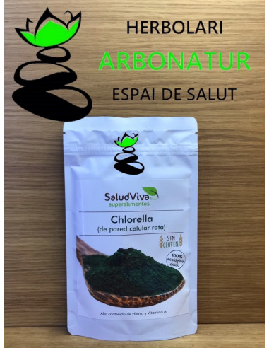 CHLORELLA EN POLVO ECO (con pared celular rota) 125 Gr. SALUD VIVA