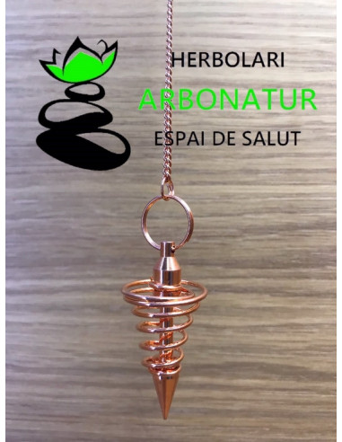 PENDULO ESPIRAL PEQUEÑO COBRE 4.5 CM 12 GRAMOS