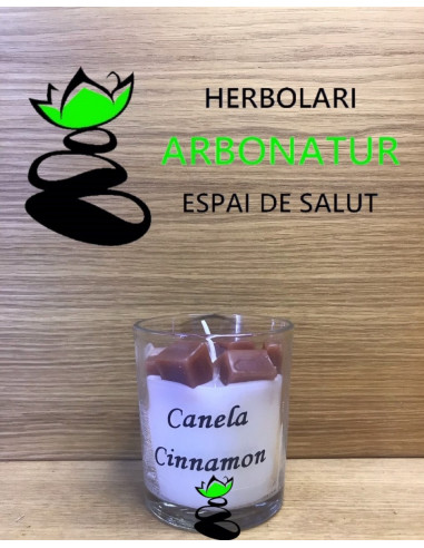 VELA AROMATICA VASO AROMA CANELA