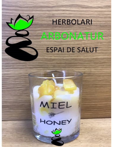 VELA AROMATICA VASO AROMA MIEL