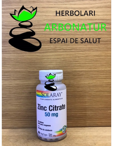 ZINC 50 mg.60 Cap SOLARAY