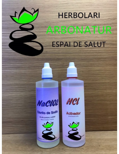 CLORITO DE SODIO 25% + ACTIVADOR 4%  (NaCIO2 + HCI) 140 ml.