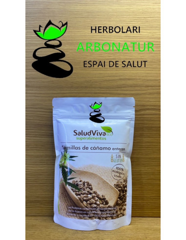 SEMILLAS DE CAÑAMO ENTERAS ECO 250 Gr. SALUD VIVA